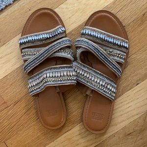 Anthropologie sandals, beaded. Jasper & jeera